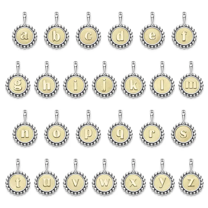 Charm Necklaces Signature Caviar P Initial Charm LAGOS Charm Necklaces Signature Caviar P Initial Charm LAGOS