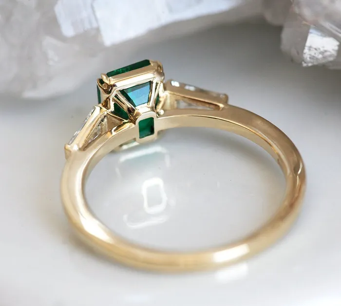 Cleo Emerald Ring Set Capucinne Rings