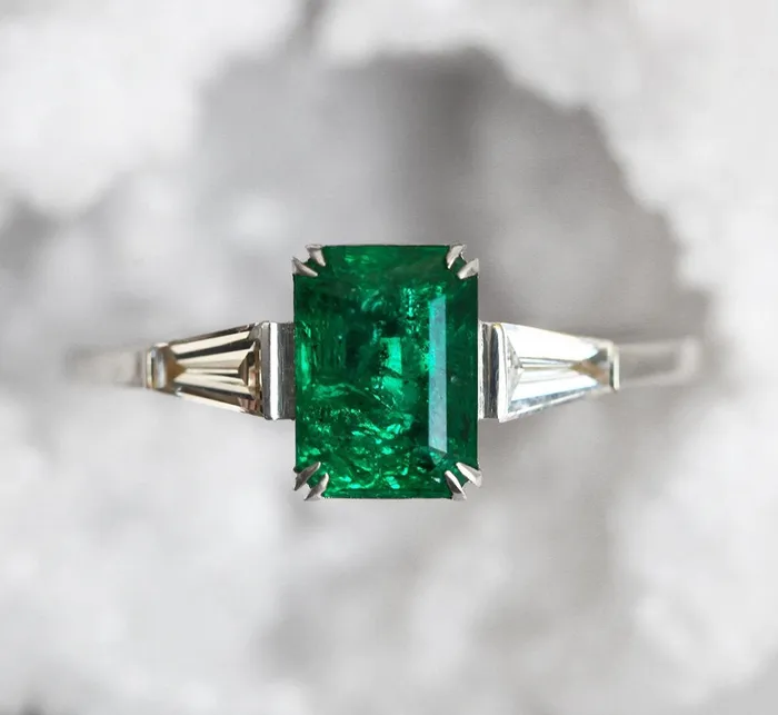 Cleo Emerald Ring Set Capucinne Rings