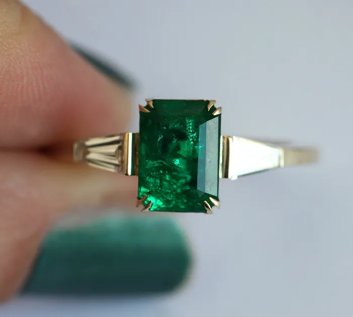 Cleo Emerald Ring Set Capucinne Rings