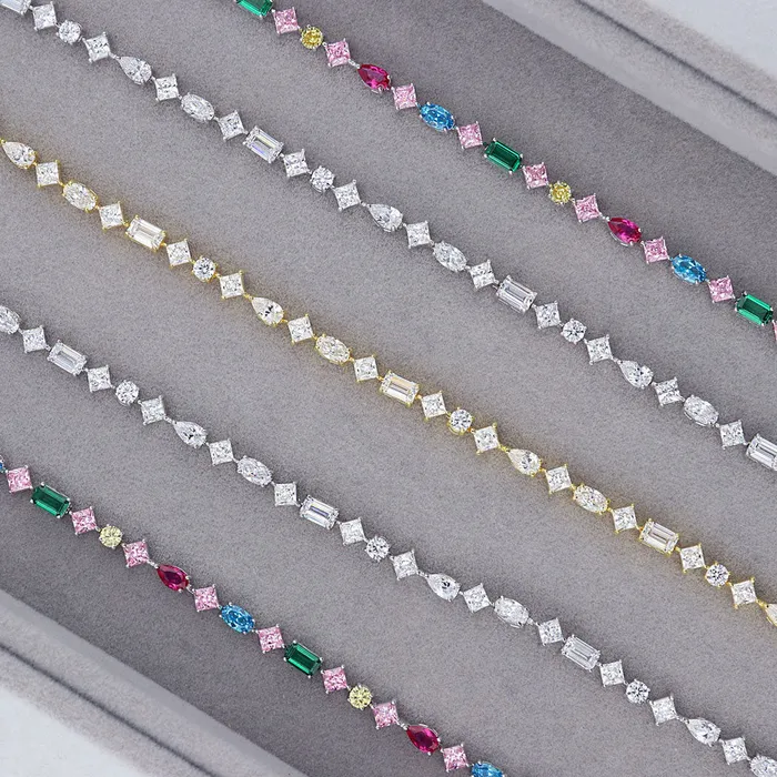 Cluster CZ Tennis Bracelet in Gold Flashed Sterling Silver BERRICLE Bracelets