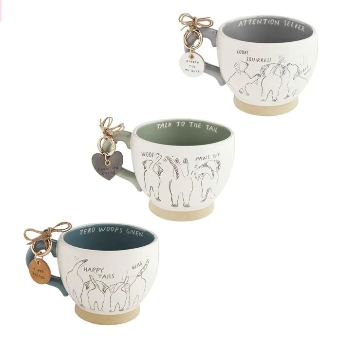Dog Mug Collar Charm Sets by Mud Pie Mud Pie Charm Necklaces