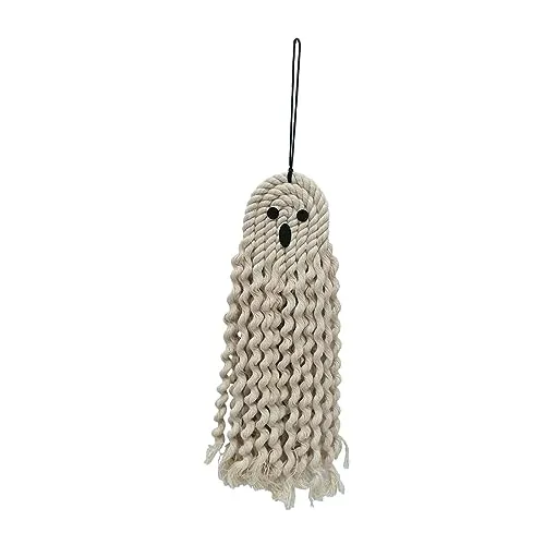 Dropshipped via Social Commerce Network Necklaces ATORSE Hanging Ghost Decoration Hand Woven Ghost for Yard Front Door Tree