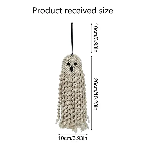Dropshipped via Social Commerce Network Necklaces ATORSE Hanging Ghost Decoration Hand Woven Ghost for Yard Front Door Tree