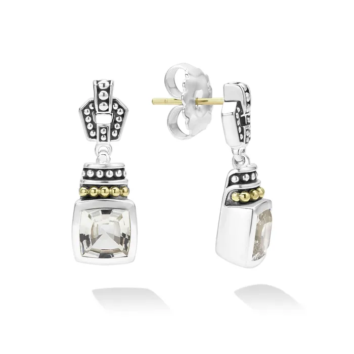 Earrings Lagos Caviar Color White Topaz Drop Earrings