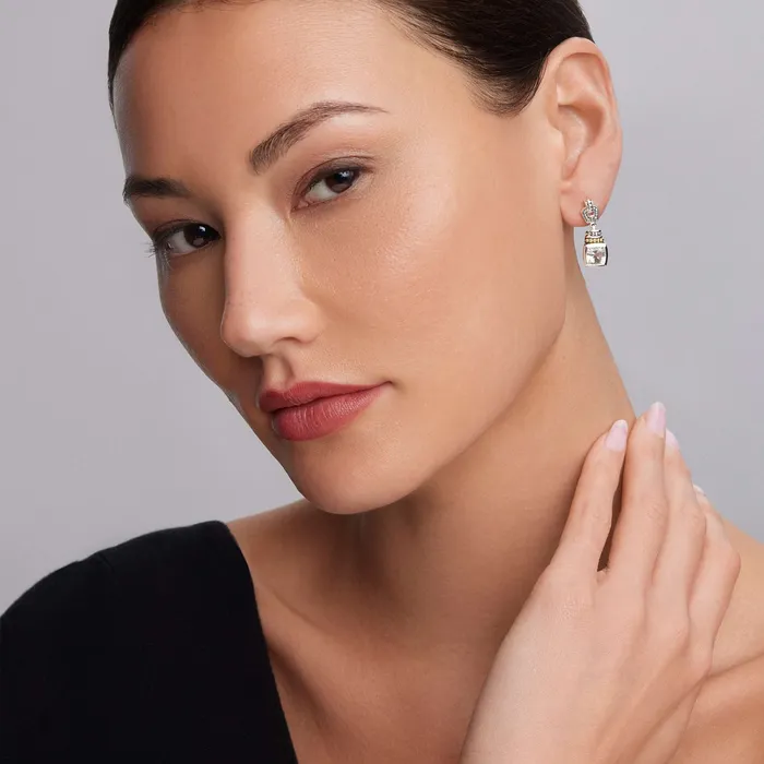 Earrings Lagos Caviar Color White Topaz Drop Earrings Earrings Lagos Caviar Color White Topaz Drop Earrings