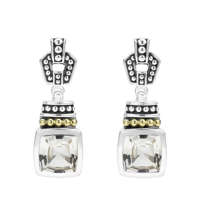 Earrings Lagos Caviar Color White Topaz Drop Earrings Earrings Lagos Caviar Color White Topaz Drop Earrings