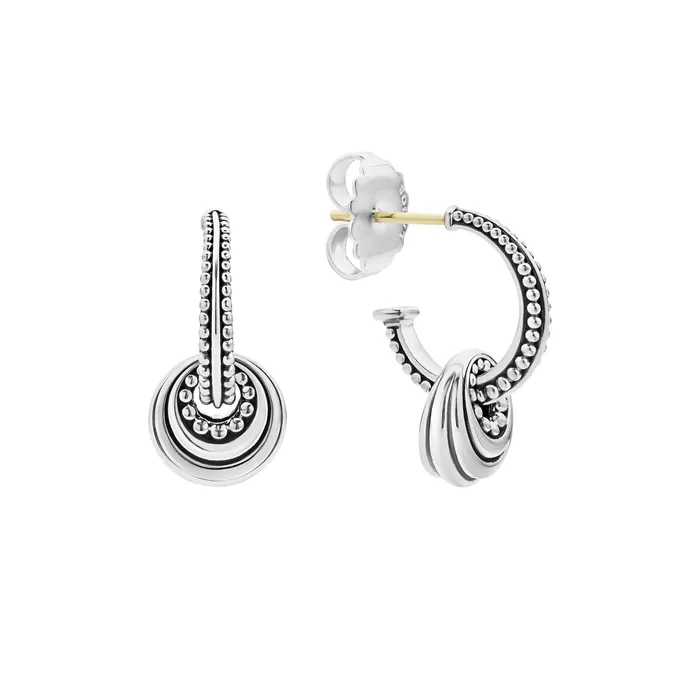 Earrings Signature Caviar Fluted Disc Beaded Hoop Earrings Lagos