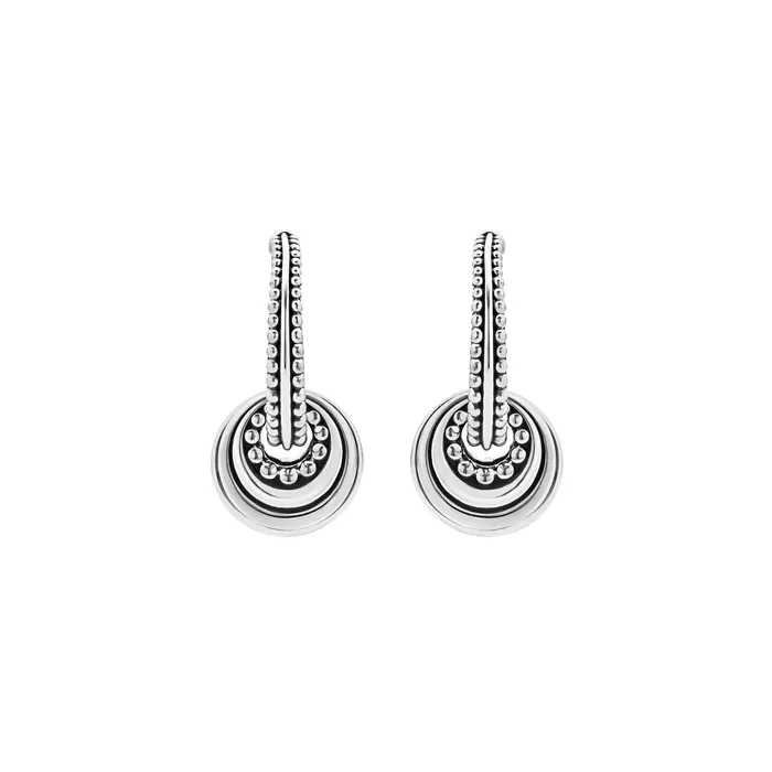 Earrings Signature Caviar Fluted Disc Beaded Hoop Earrings Lagos Earrings Signature Caviar Fluted Disc Beaded Hoop Earrings Lagos