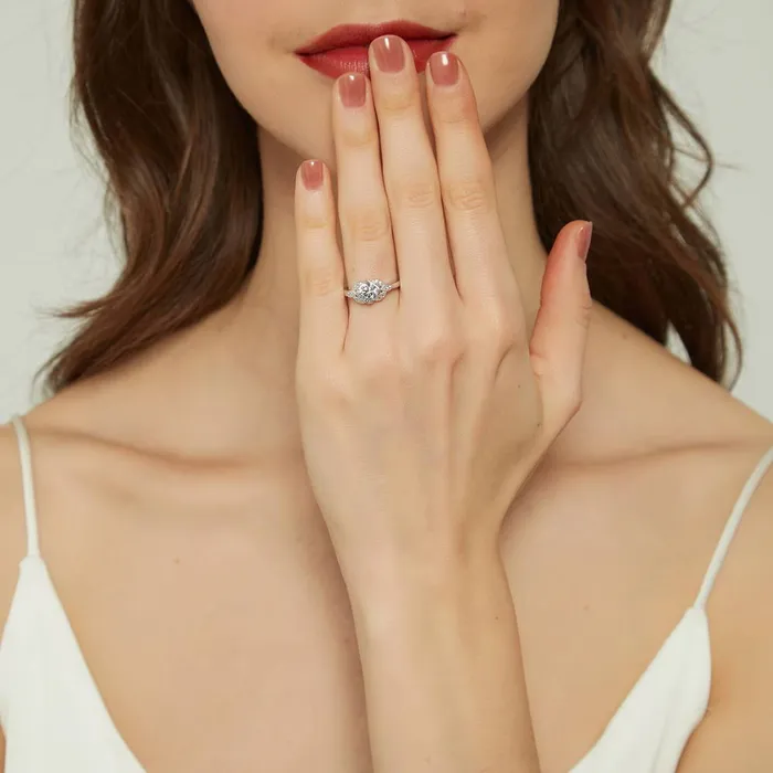 Flower Solitaire 08ct CZ Ring in Sterling Silver BERRICLE Rings