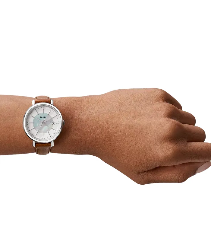 Fossil Jacqueline SolarPowered Brown LiteHide Leather Watch Fossil Watches Fossil Jacqueline SolarPowered Brown LiteHide Leather Watch Fossil Watches