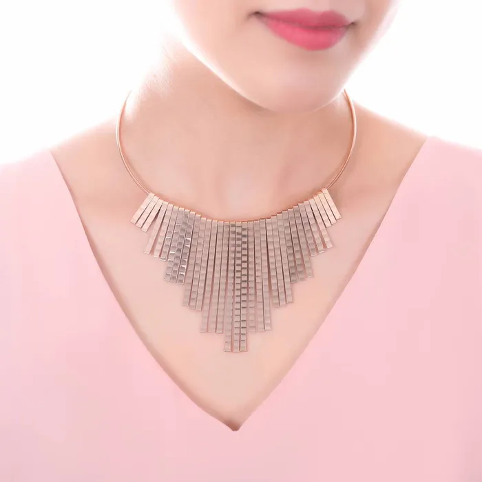 Fringe Choker in Rose GoldTone BERRICLE Earrings