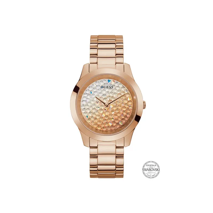 Guess Bracelets Guess Ladies Watch Full Rosegold Plated Case Bracelet With White To Rosegold Color Swarovski Crytals Dial Guess Bracelets Guess Ladies Watch Full Rosegold Plated Case Bracelet With White To Rosegold Color Swarovski Crytals Dial