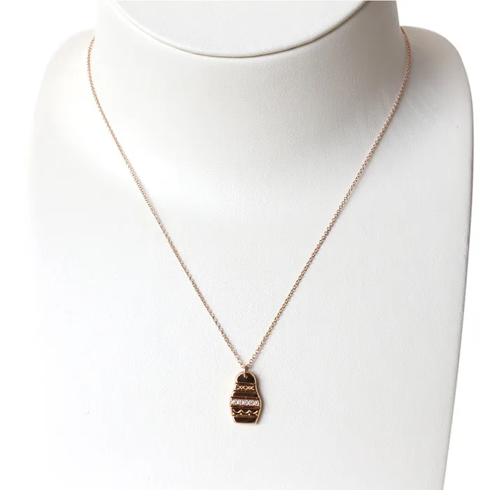 Korloff Pink Gold Necklace With Diamonds Korloff Necklaces