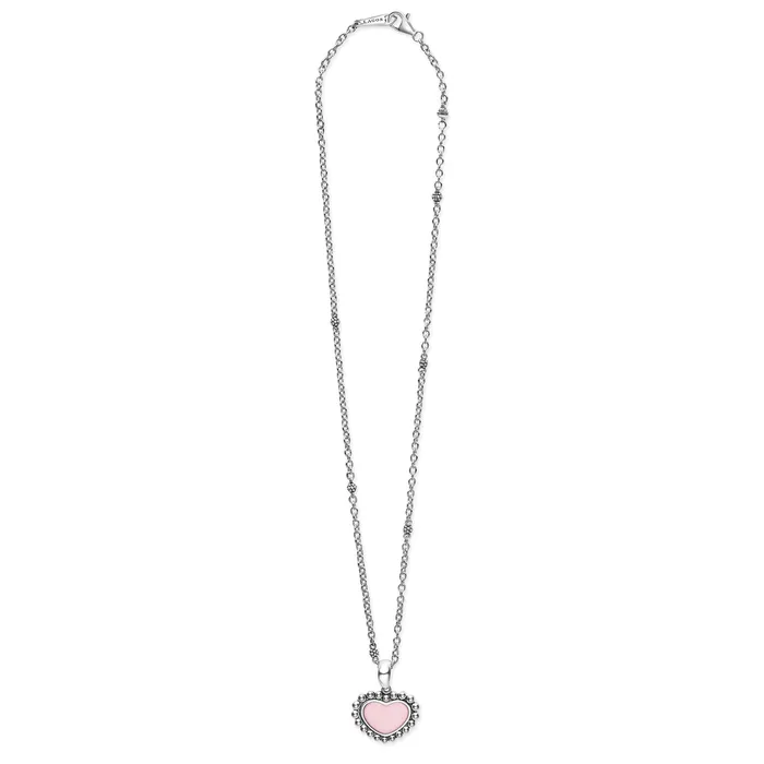 LAGOS Necklaces Maya Pink Ceramic Heart Necklace LAGOS Necklaces Maya Pink Ceramic Heart Necklace