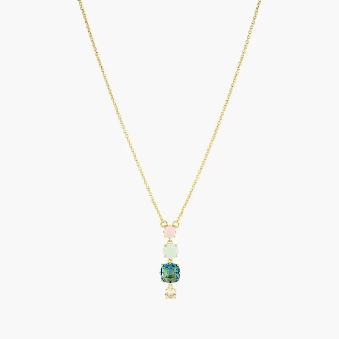 Les Nereides Necklaces Les Nereides La Diamantine Acqua Azzura 4 Stones Pendant Necklace