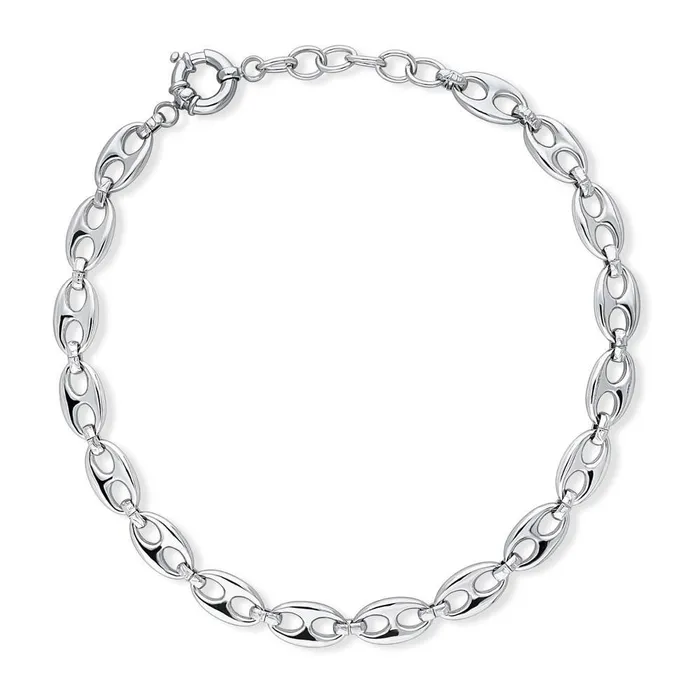 Link Chain Necklace in SilverTone 12mm BERRICLE Necklaces