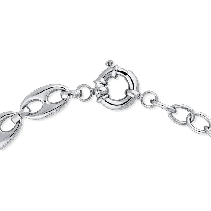 Link Chain Necklace in SilverTone 12mm BERRICLE Necklaces