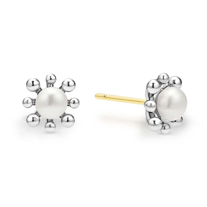 Luna Fleur Pearl Stud Earrings LAGOS Earrings