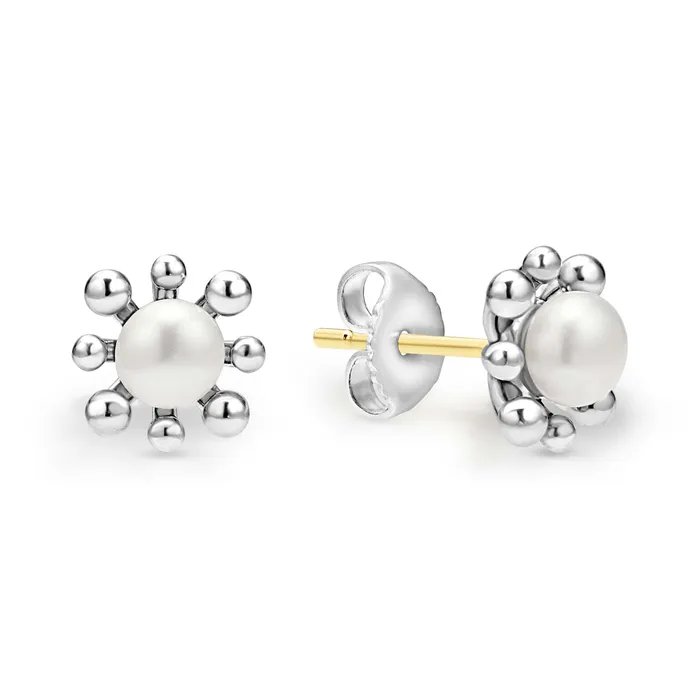 Luna Fleur Pearl Stud Earrings LAGOS Earrings Luna Fleur Pearl Stud Earrings LAGOS Earrings