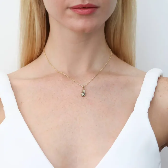 Necklaces BERRICLE Pineapple CZ Necklace in Sterling Silver