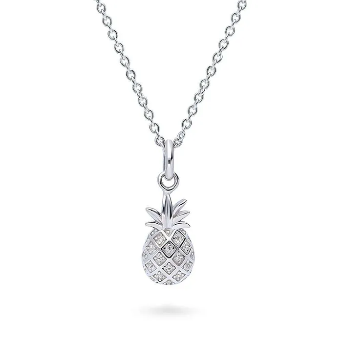 Necklaces BERRICLE Pineapple CZ Necklace in Sterling Silver