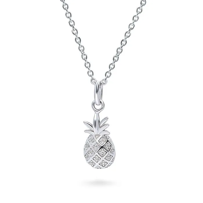 Necklaces BERRICLE Pineapple CZ Necklace in Sterling Silver