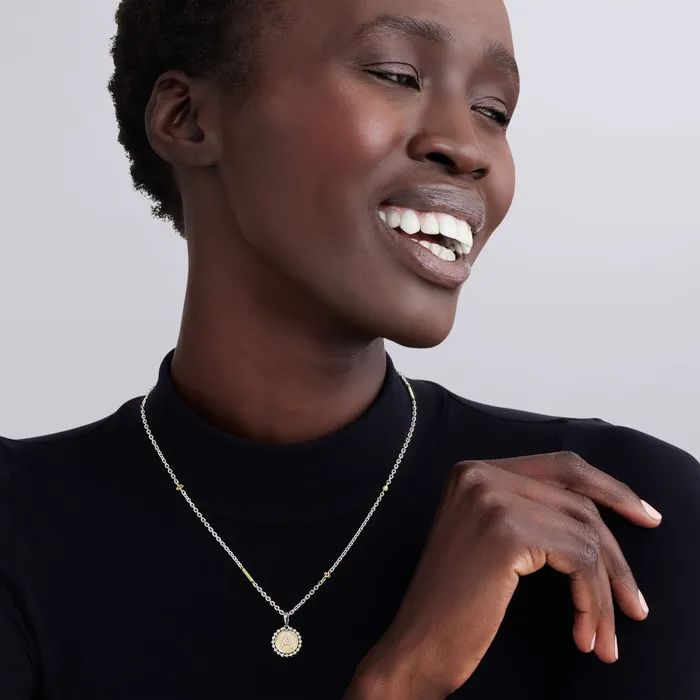 Necklaces LAGOS Signature Caviar X Initial Diamond Charm Necklace Necklaces LAGOS Signature Caviar X Initial Diamond Charm Necklace