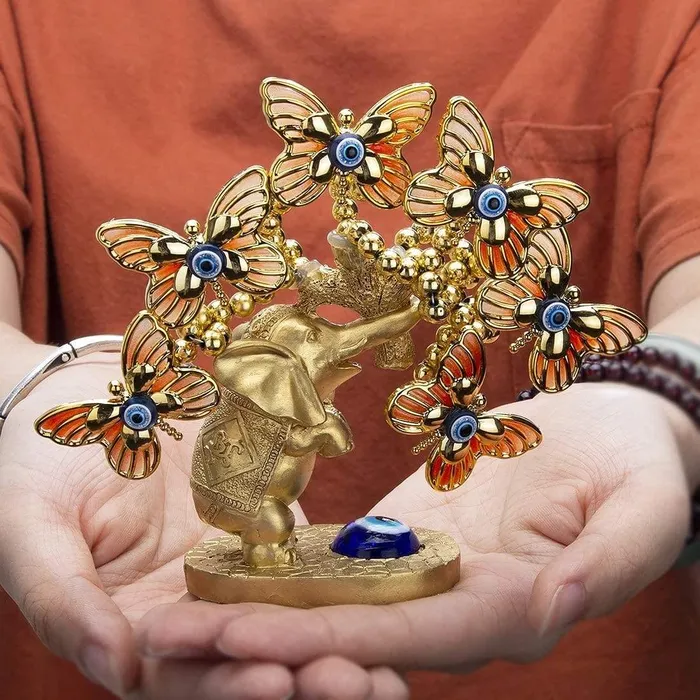 Necklaces WickedAF Evil Eye Butterflies and Elephant Tree