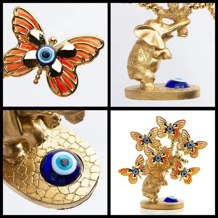 Necklaces WickedAF Evil Eye Butterflies and Elephant Tree