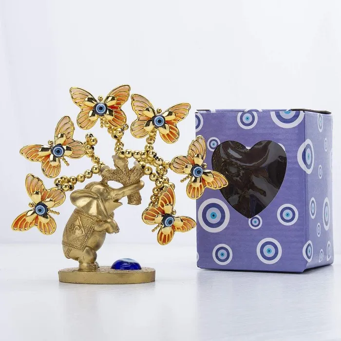 Necklaces WickedAF Evil Eye Butterflies and Elephant Tree