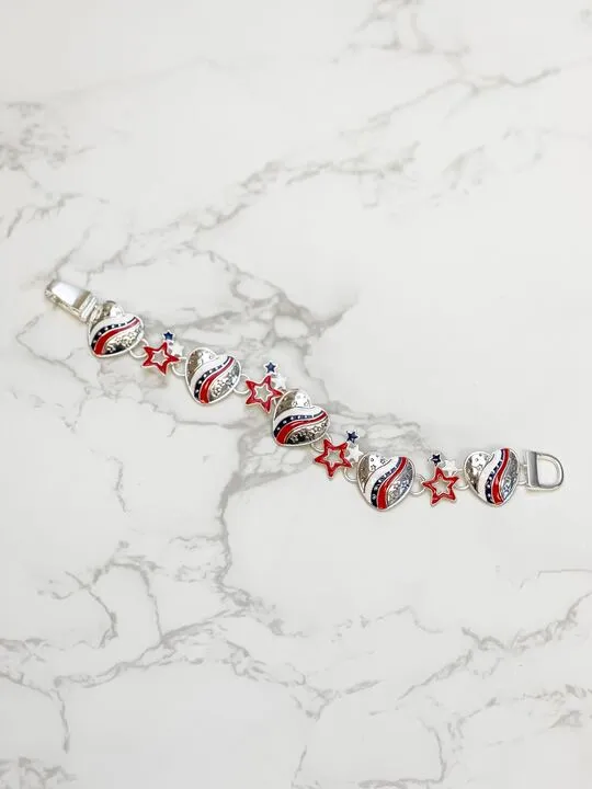 Prep Obsessed MOA Bracelets Patriotic Enamel Magnetic Bracelet