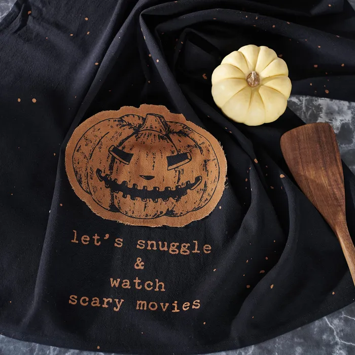 Primitives By Kathy Watches Lets Snuggle Watch Scary Movies Kitchen Towel