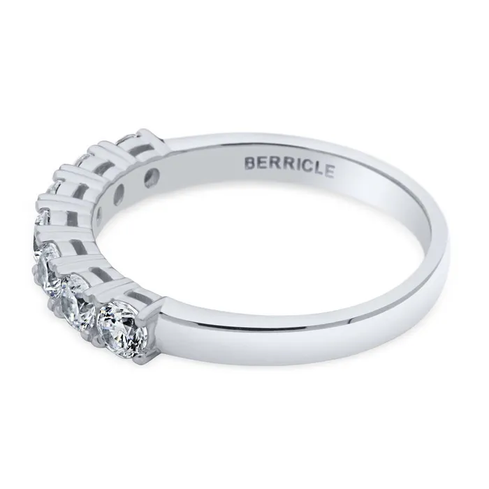 Rings 7Stone CZ Eternity Ring in Sterling Silver BERRICLE