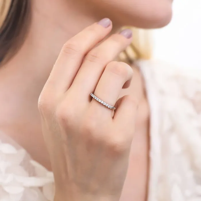 Rings BERRICLE Halo Cushion CZ Ring Set in Sterling Silver