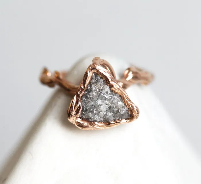 Rings Capucinne Unique Raw Diamond Ring Natural Diamond Ring