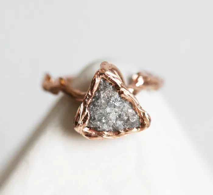 Rings Capucinne Unique Raw Diamond Ring Natural Diamond Ring