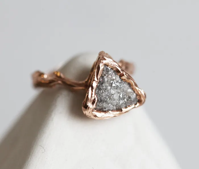 Rings Capucinne Unique Raw Diamond Ring Natural Diamond Ring