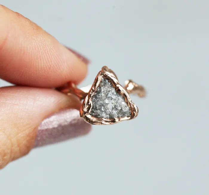 Rings Capucinne Unique Raw Diamond Ring Natural Diamond Ring
