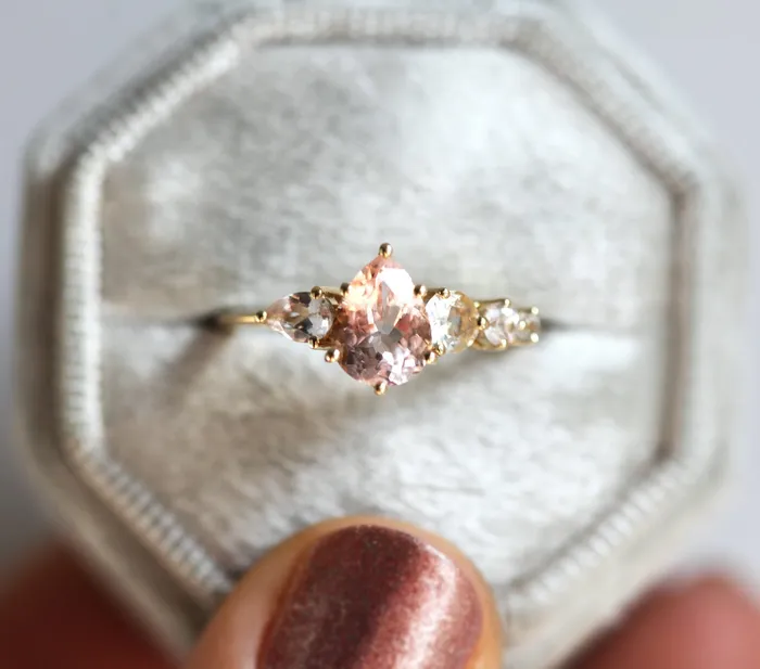 Rings Capucinne Zendaya Pear Morganite Ring