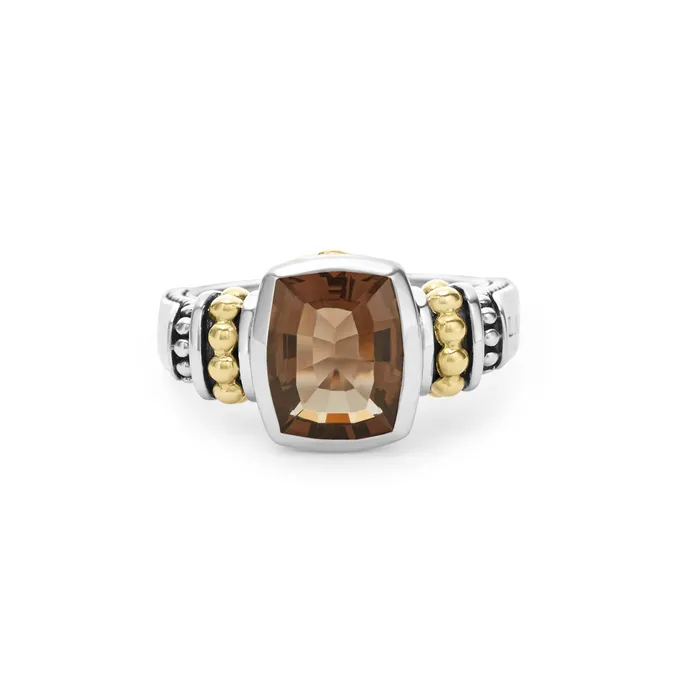 Rings Caviar Color BezelSet Smokey Quartz Ring Lagos Rings Caviar Color BezelSet Smokey Quartz Ring Lagos