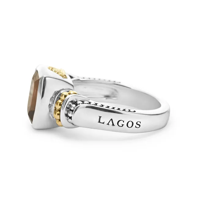 Rings Caviar Color BezelSet Smokey Quartz Ring Lagos Rings Caviar Color BezelSet Smokey Quartz Ring Lagos