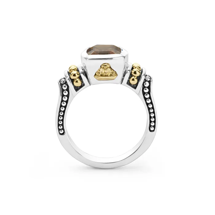 Rings Caviar Color BezelSet Smokey Quartz Ring Lagos Rings Caviar Color BezelSet Smokey Quartz Ring Lagos