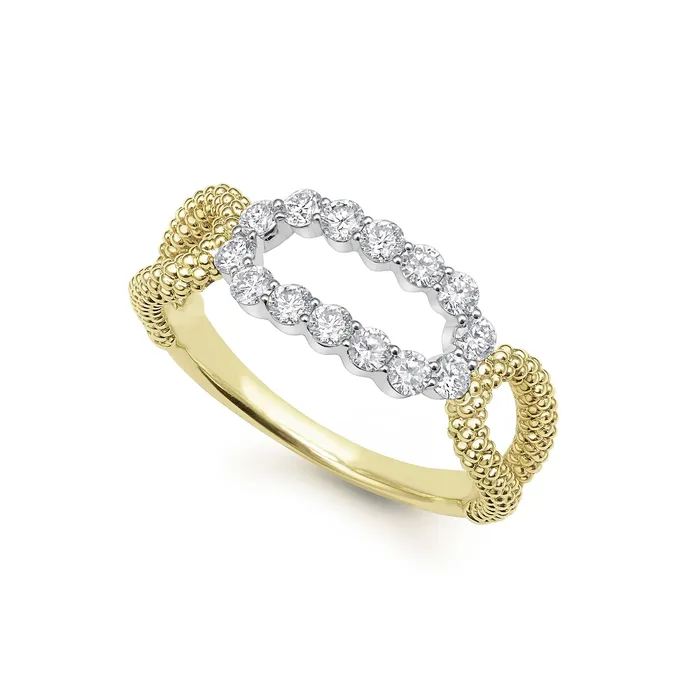 Rings LAGOS Signature Caviar Superfine Diamond Oval Ring