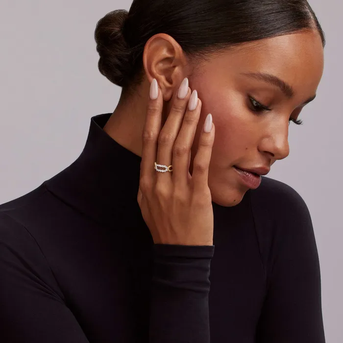 Rings LAGOS Signature Caviar Superfine Diamond Oval Ring Rings LAGOS Signature Caviar Superfine Diamond Oval Ring