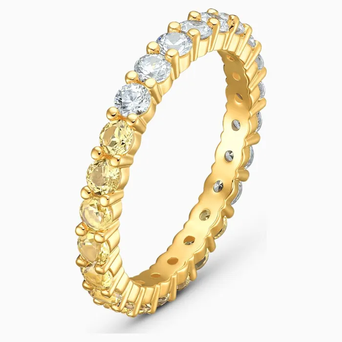 Rings Swarovski Swarovski Vittore Half Ring Gold Tone Rings Swarovski Swarovski Vittore Half Ring Gold Tone