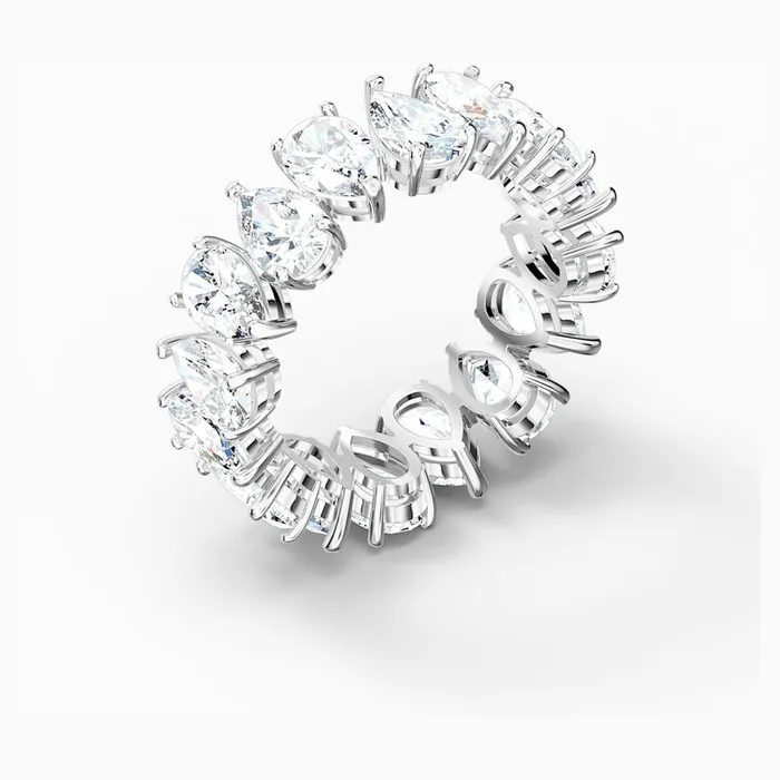 Rings Swarovski Vittore Ring Drop cut White Rhodium plated Size52 Swarovski