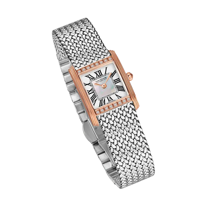 Saint Honore Saint Honore Palais Royal Womens White MOP Dial Silver Rose Gold Watch Earrings