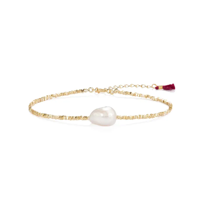 Shashi Bracelets Bracelet Dasha Vermeil Pearl on Sterling Silver