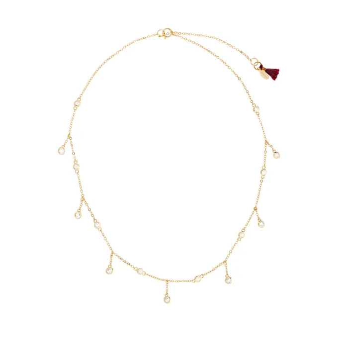Shashi Necklaces Shashi Solitaire Drop Necklace Vermeil on Sterling Silver